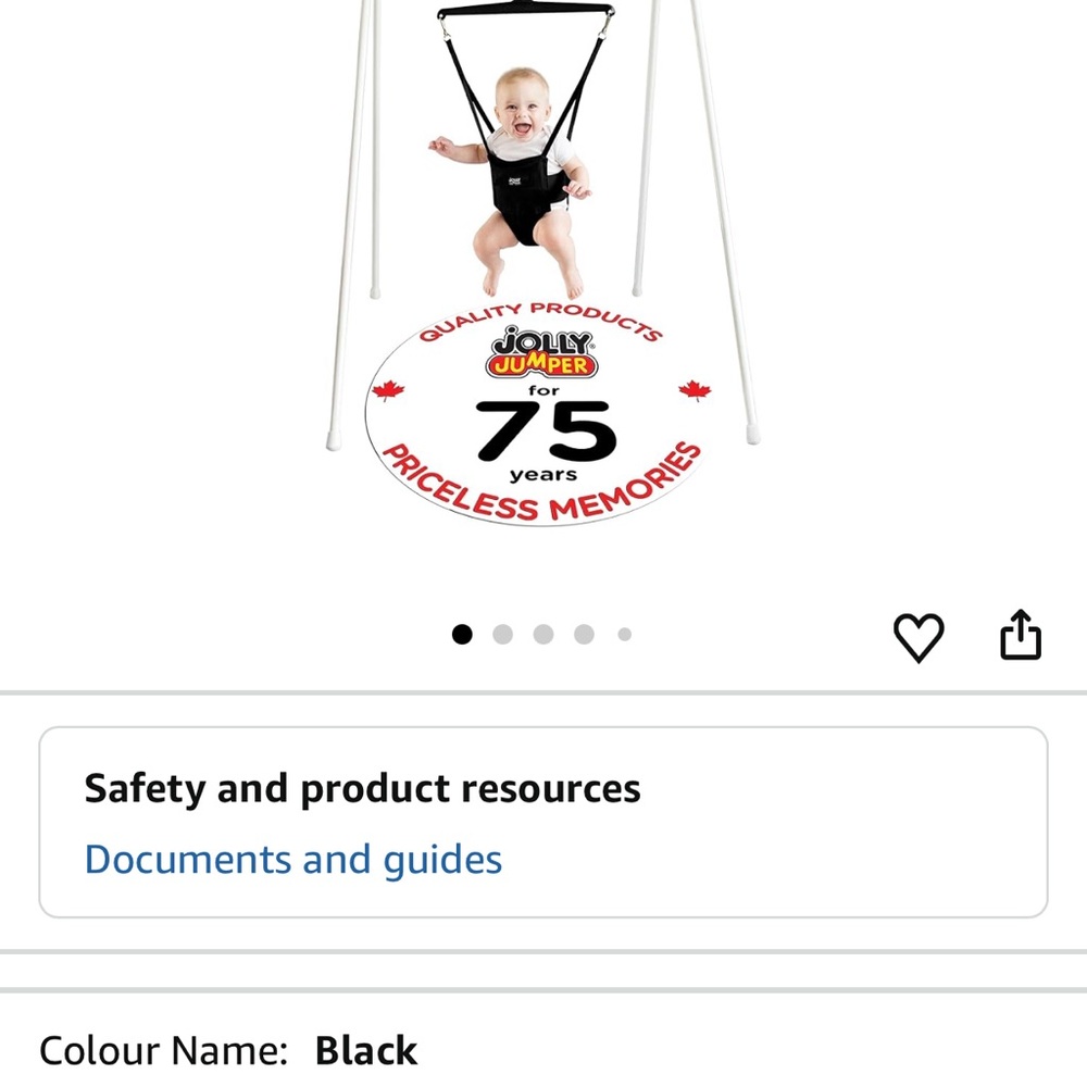 Jolly Jumper Baby Exerciser in Black